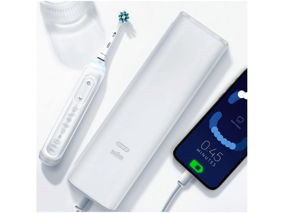 Escova de Dente Elétrica Recarregável Oral-B Genius X com Estojo de Viagem com Refil - 8