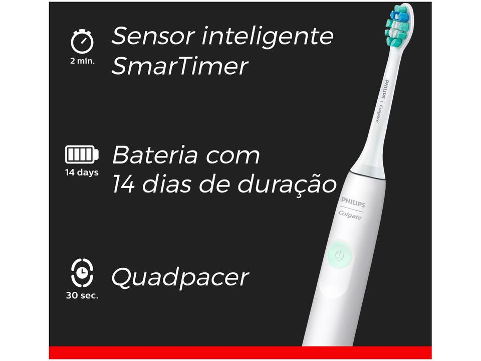 Escova de Dente Elétrica Recarregável Philips Colgate SonicPro 10 com Carregador USB - 3