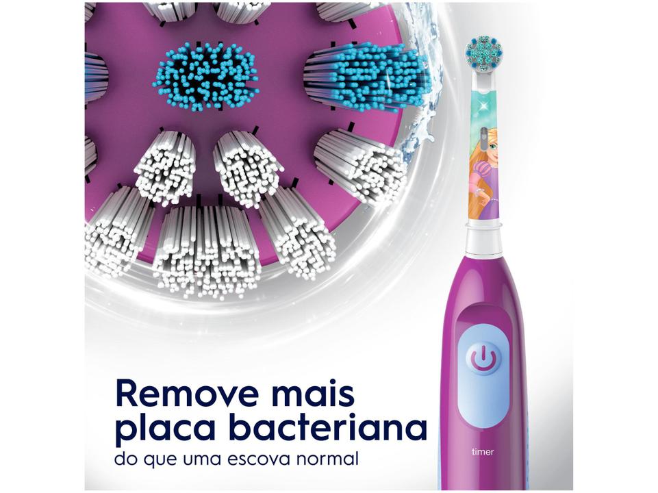 Escova Dental A Pilhas Infantil Elétrica Oral-B Disney Princess 1 Unidade - 3