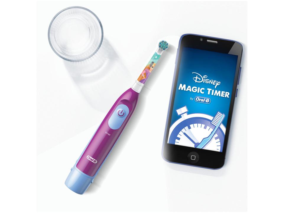 Escova Dental A Pilhas Infantil Elétrica Oral-B Disney Princess 1 Unidade - 8