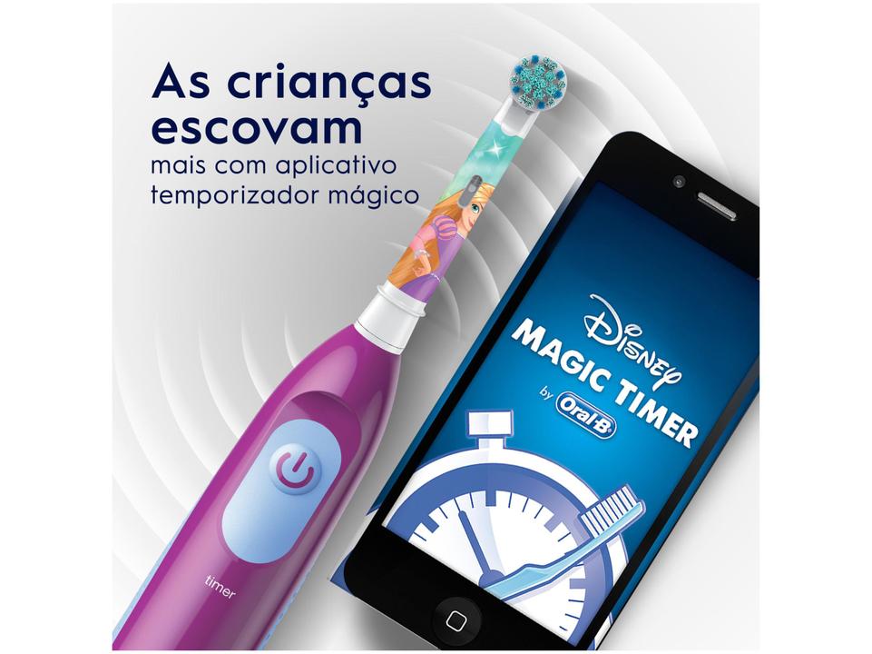 Escova Dental A Pilhas Infantil Elétrica Oral-B Disney Princess 1 Unidade - 7