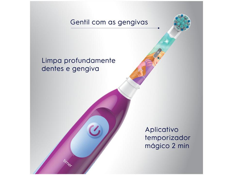 Escova Dental A Pilhas Infantil Elétrica Oral-B Disney Princess 1 Unidade - 6