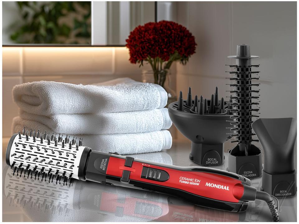 Escova Rotativa Mondial Ceramic Íon Turbo - 1
