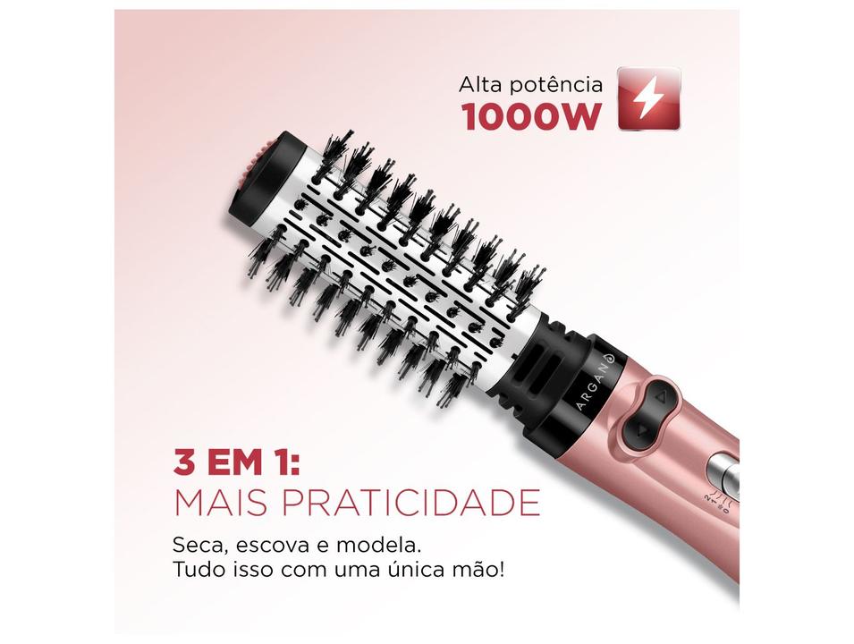 Escova Rotativa Mondial Golden Rose ER-12-GR 1000W Cerâmica com Argan - 1