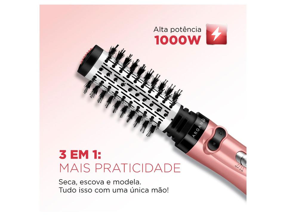 Escova Rotativa Mondial Golden Rose ER-12-GR 1000W Cerâmica com Argan - 1