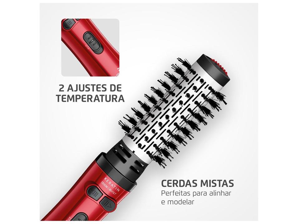 Escova Rotativa Mondial Red Infinity Keratin 1300W de Cerâmica ERB-11-KR - 4