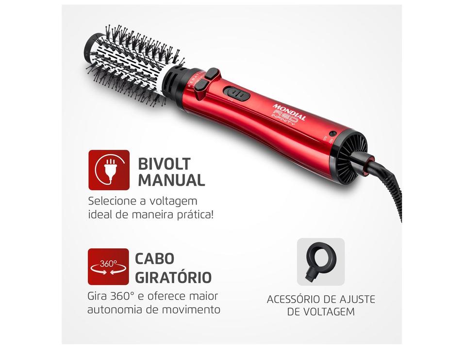 Escova Rotativa Mondial Red Infinity Keratin 1300W de Cerâmica ERB-11-KR - 3