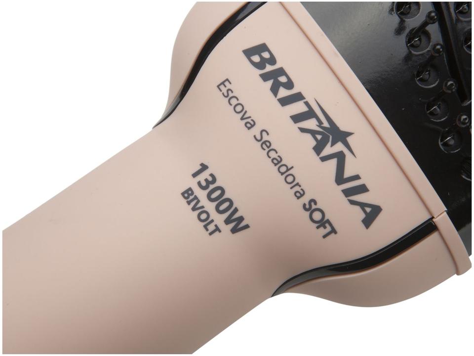 Escova Secadora Britânia 1300W Luz Infrared Cerâmica Íons Turmalina 2 Velocidades Soft BEC07R - 7