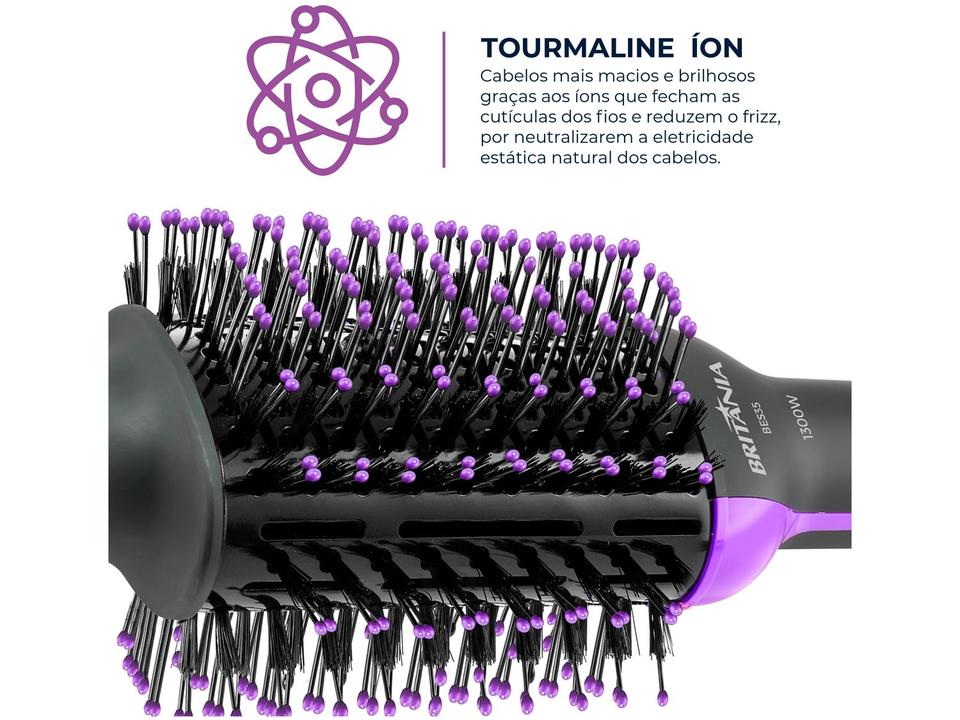 Escova Secadora Britânia BES35 1300W 2 Velocidades 3 Níveis de Temperatura Tourmaline Íon - 8