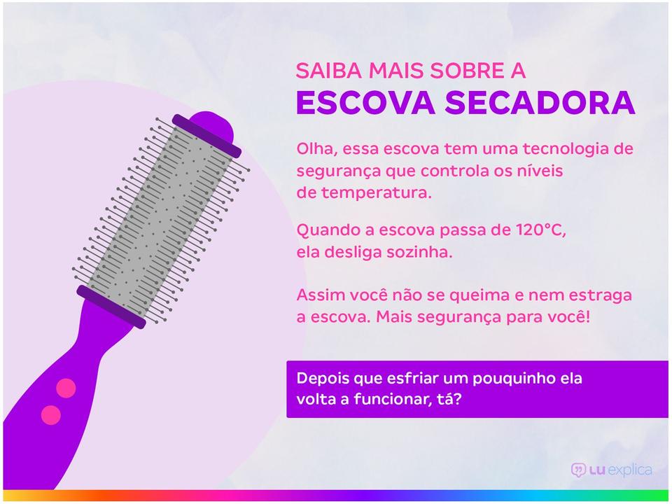 Escova Secadora GA.MA Italy Eleganza Plus 1300W 2 Velocidades 3 Níveis de Temperatura Ceramic Ion - 3