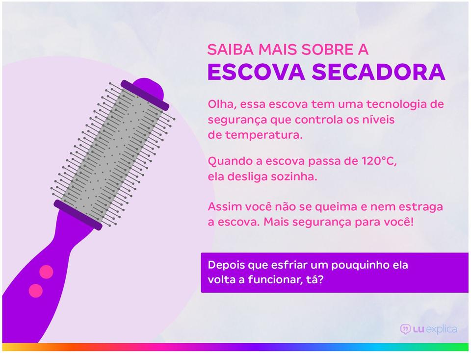 Escova Secadora  GA.MA Italy Eleganza Plus 1300W - 2 Velocidades 3 Níves de Temperatura Ceramic Ion - Bivolt - 3