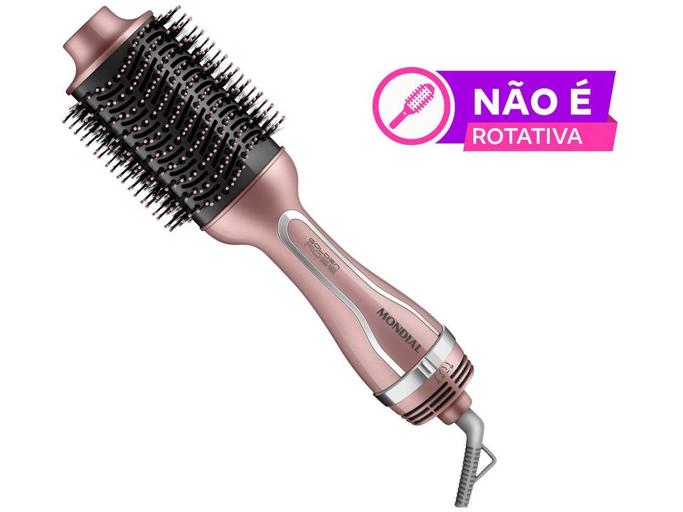 Escova Secadora Mondial ES-02-BI 1200W 3 Níveis de Temperatura Tourmaline Íon - 1