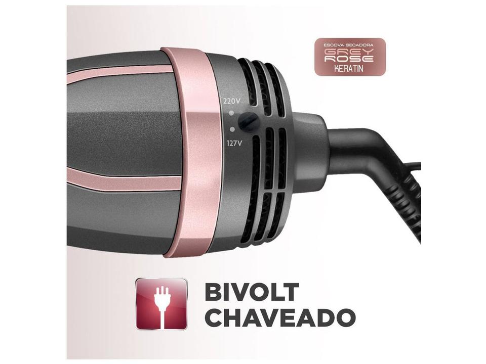 Escova Secadora Mondial Grey Rose Keratin - 7