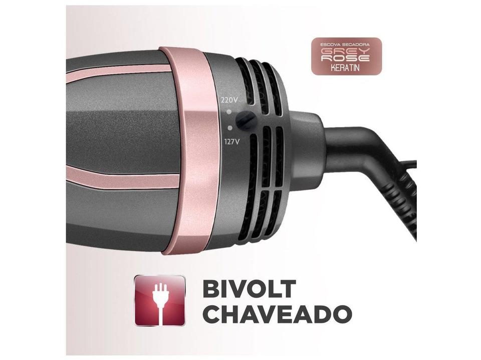 Escova Secadora Mondial Grey Rose Keratin - 7