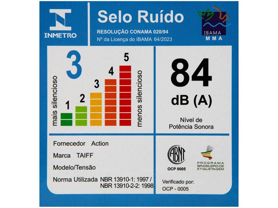 Escova Secadora Taiff Elegance Tourmaline 1200W 3 Níveis de Temperatura Tourmaline Íon - 9