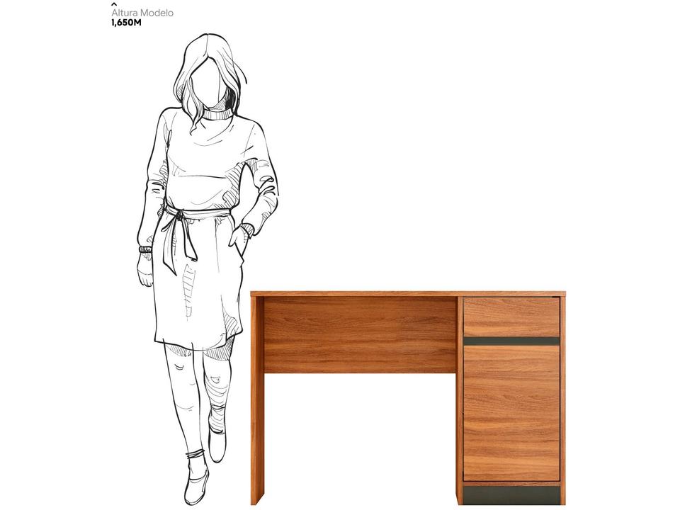Escrivaninha 1 Gaveta 1 Porta Demóbile Office - 8