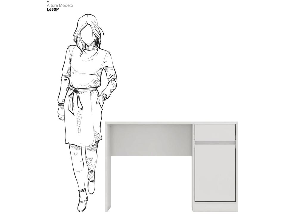 Escrivaninha 1 Gaveta 1 Porta Demóbile Office - 7