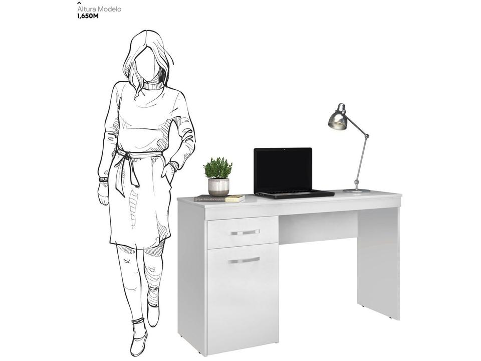 Escrivaninha 1 Gaveta 1 Porta Demobile Vitória - 8