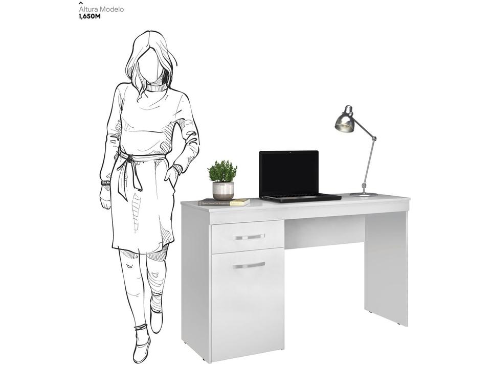 Escrivaninha 1 Gaveta 1 Porta Demobile Vitória - 8