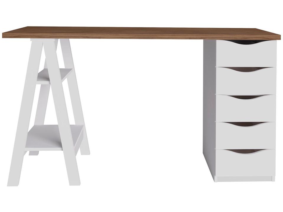 Escrivaninha 5 Gavetas 2 Prateleiras Artany - 7