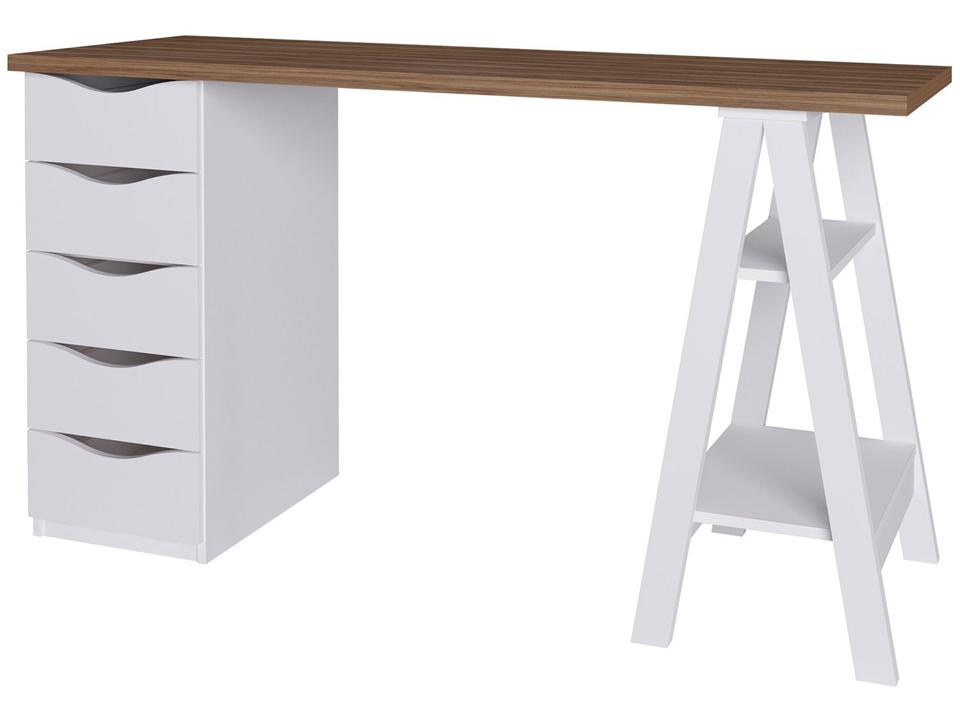 Escrivaninha 5 Gavetas 2 Prateleiras Artany - 10