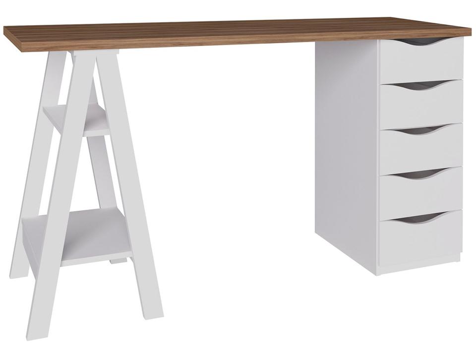 Escrivaninha 5 Gavetas 2 Prateleiras Artany - 8