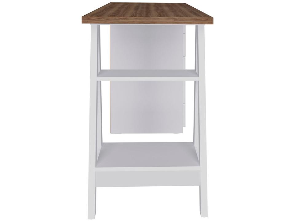 Escrivaninha 5 Gavetas 2 Prateleiras Artany - 9