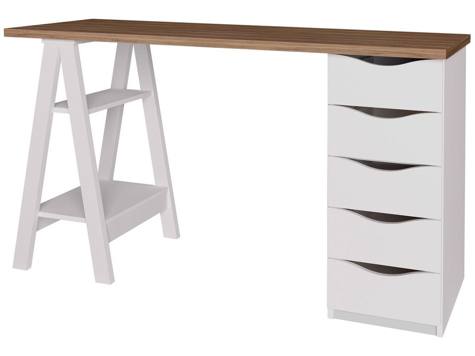 Escrivaninha 5 Gavetas 2 Prateleiras Artany - 6