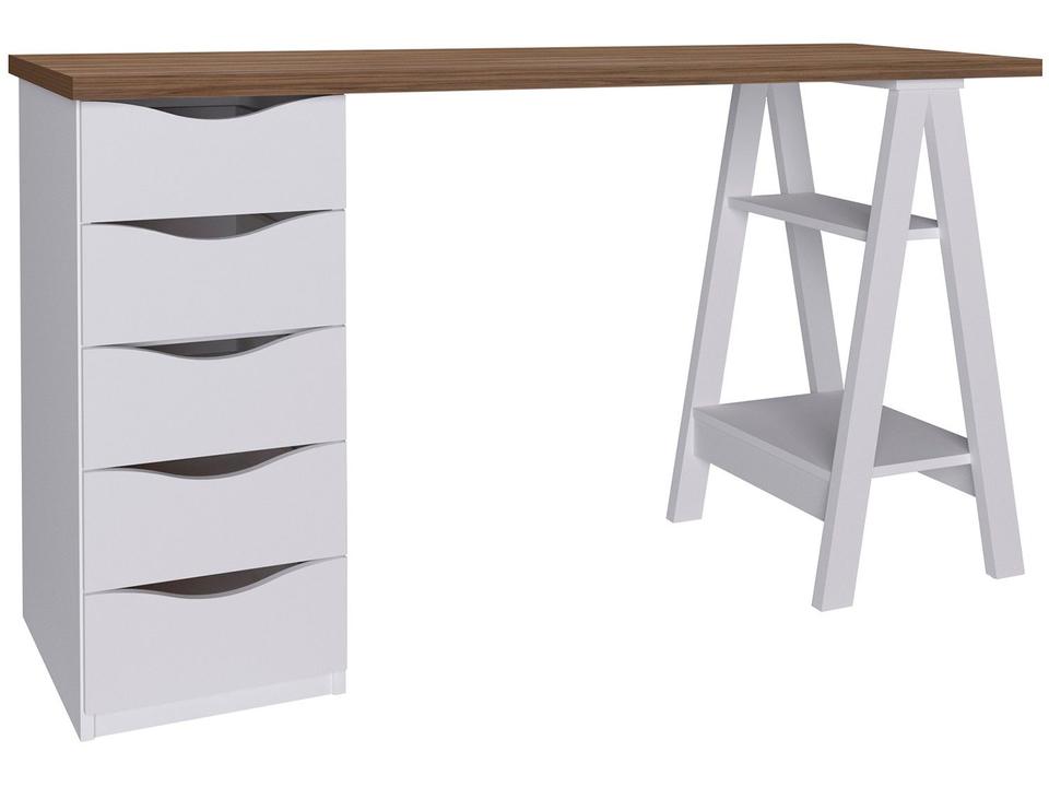 Escrivaninha 5 Gavetas 2 Prateleiras Artany - 12