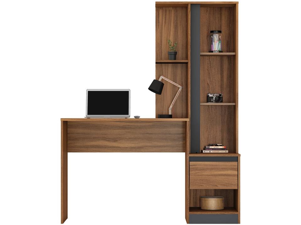 Escrivaninha com Armário 1 Gaveta 3 Prateleiras - 2