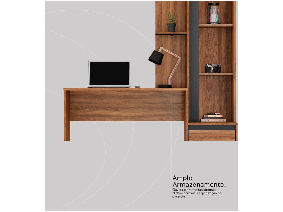 Escrivaninha com Armário 1 Gaveta 3 Prateleiras - 5
