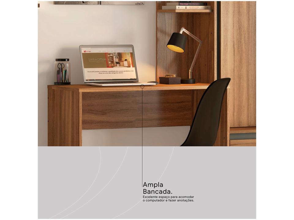 Escrivaninha com Armário 1 Gaveta 3 Prateleiras - 4