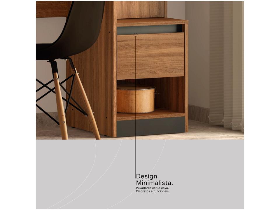 Escrivaninha com Armário 1 Gaveta 3 Prateleiras - 6