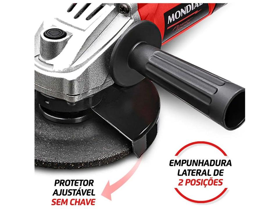 Esmerilhadeira Mondial Angular Elétrica 850W 4-1/2" 3 Peças FES-02 - 4