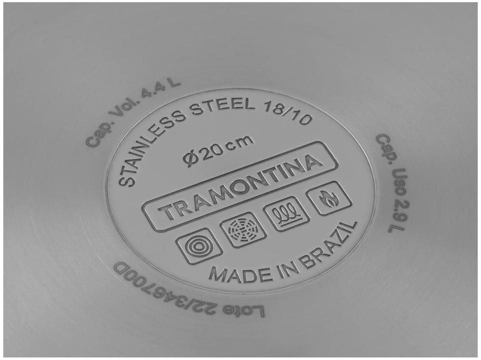 Espagueteira Inox Tramontina Allegra 20cm 4,40L Fundo Triplo - 12