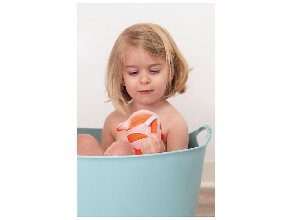 Esponja de Banho Janod Animais Marinhos Azul Laranja e Vermelho 3 Unidades - 1