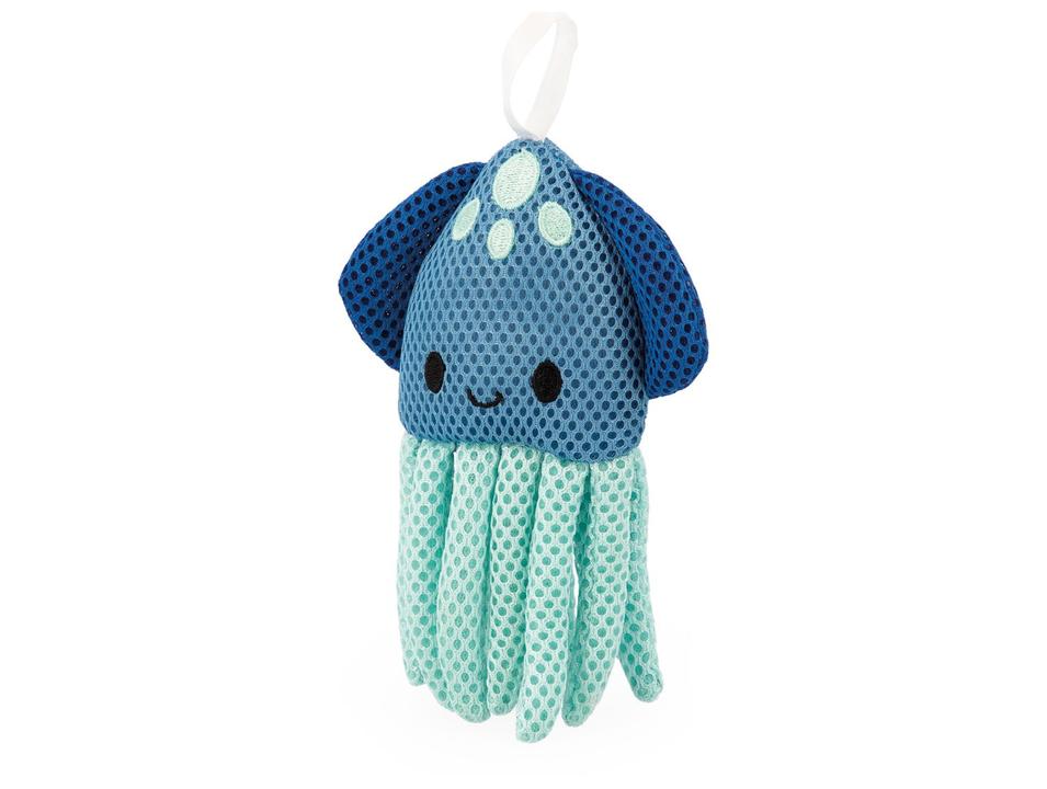 Esponja de Banho Janod Animais Marinhos Azul Laranja e Vermelho 3 Unidades - 4