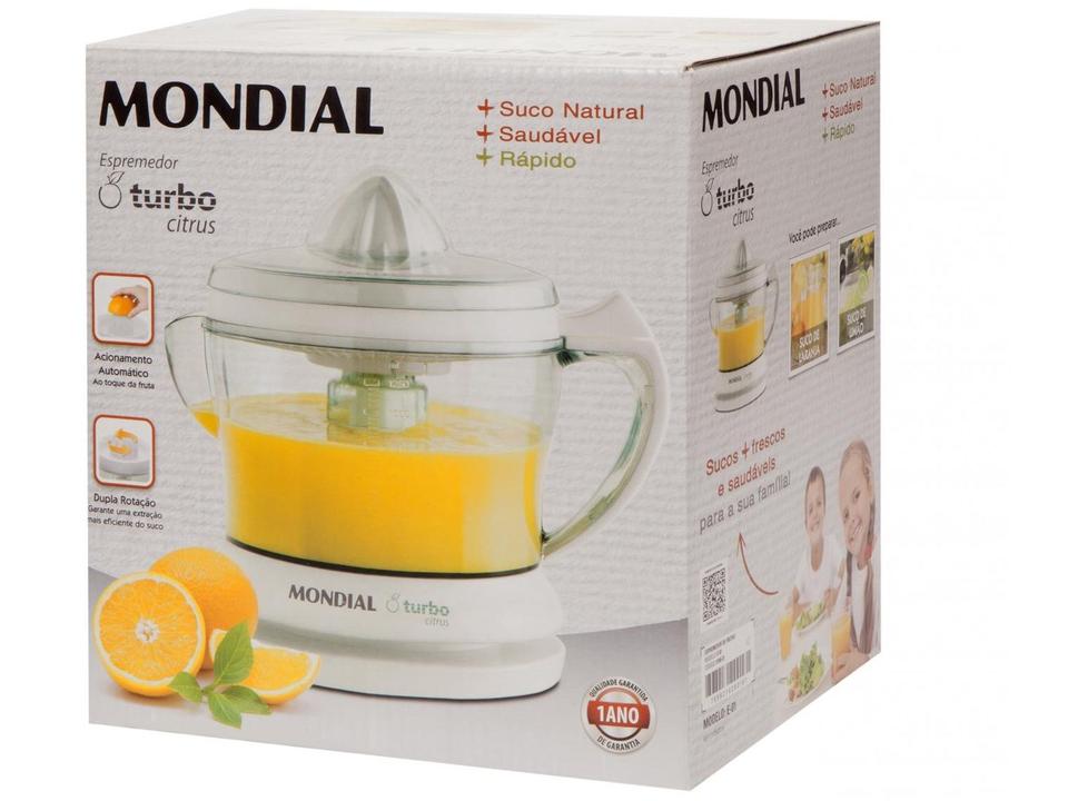 Espremedor de Frutas Mondial E-01 Elétrico 25W Branco - 14