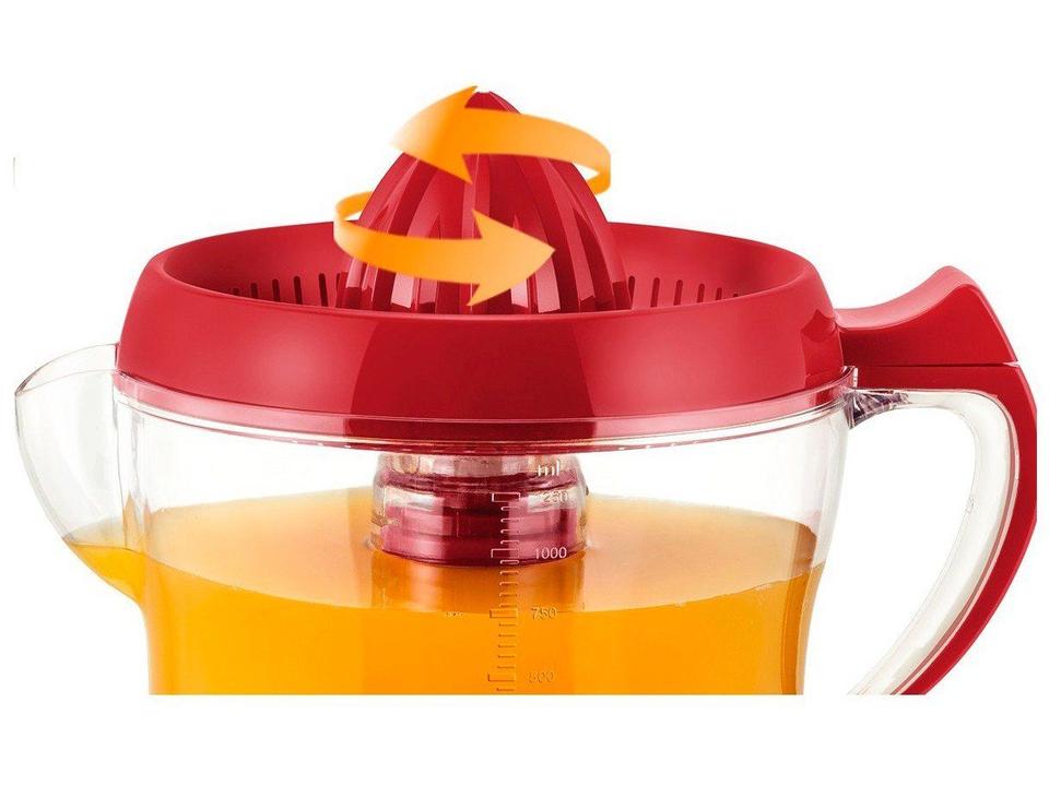 Espremedor de Frutas Mondial Red Premium E-23 30W 1,25L Vermelho - 9
