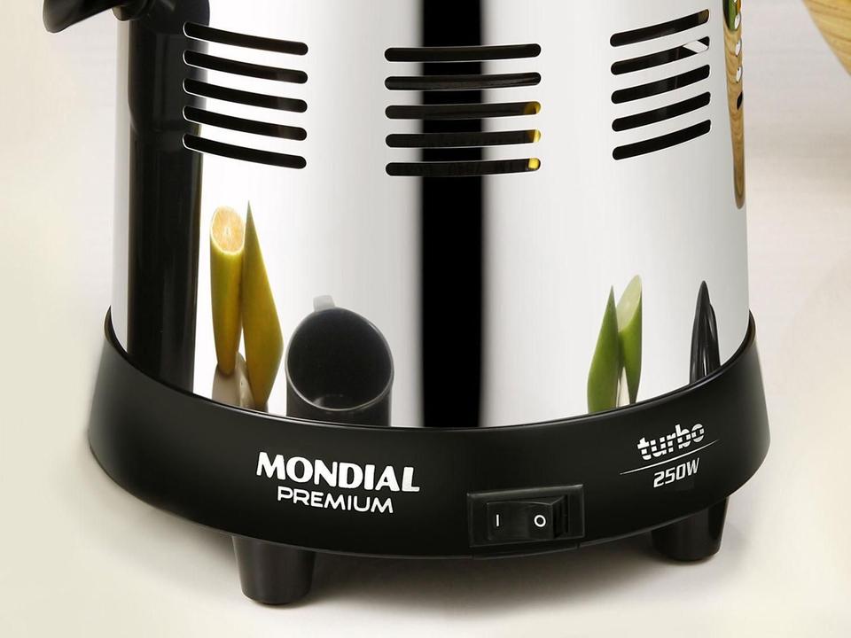 Espremedor de Frutas Mondial Turbo Premium E-10 Elétrico Inox 250W Capacidade 1L - 9