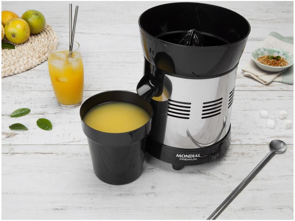 Espremedor de Frutas Mondial Turbo Premium E-10 Elétrico Inox 250W Capacidade 1L - 7