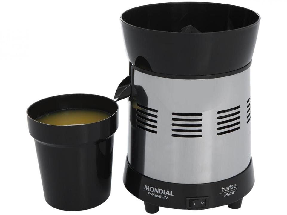 Espremedor de Frutas Mondial Turbo Premium E-10 Elétrico Inox 250W Capacidade 1L - 8
