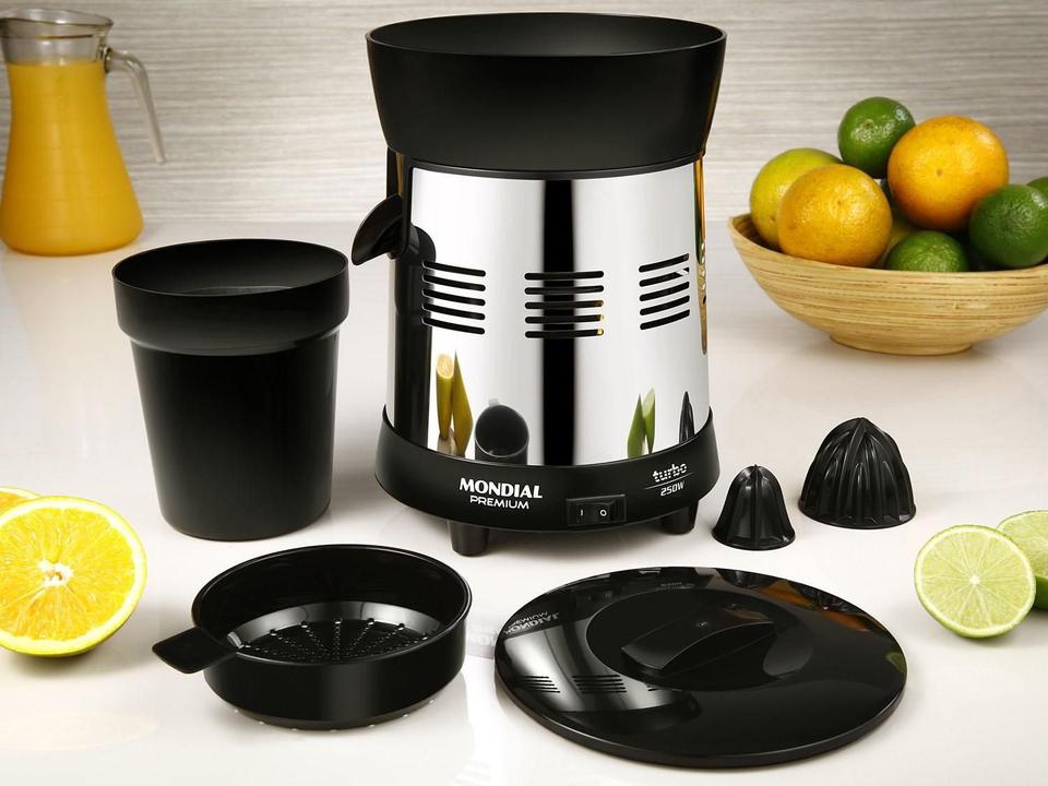 Espremedor de Frutas Mondial Turbo Premium E-10 Elétrico Inox 250W Capacidade 1L - 20
