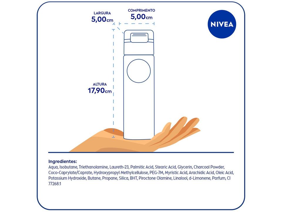 Espuma de Barbear Nivea Men Deep - 5