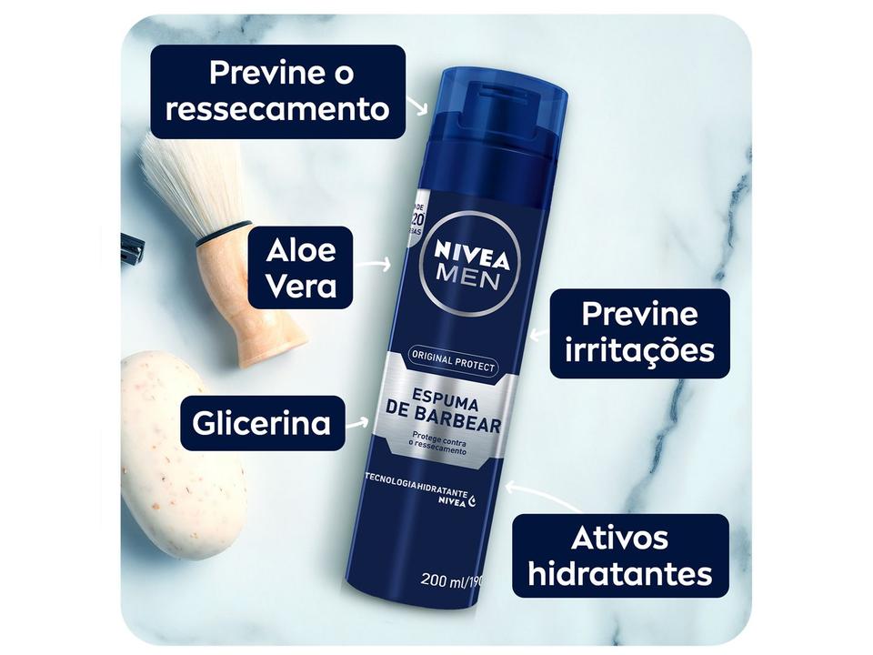 Espuma de Barbear Nivea Men Original Protect - 3