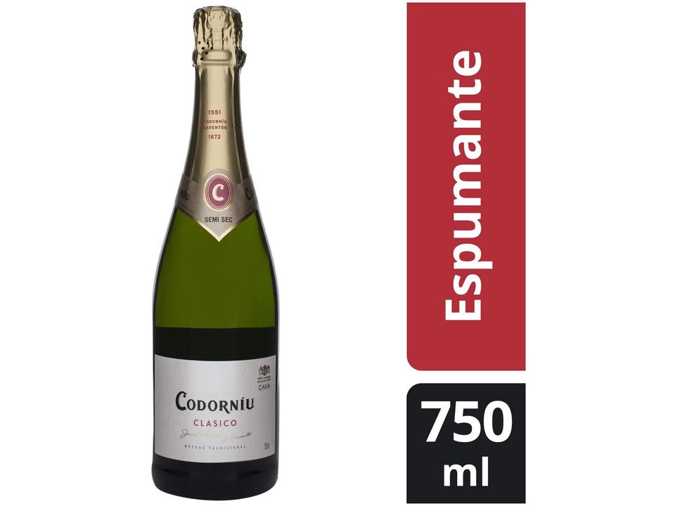 Espumante Branco Meio Seco Codorníu Clasico 750ml - 1