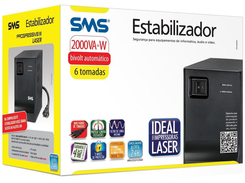 Estabilizador 2000VA Bivolt Progressive III Laser - 2