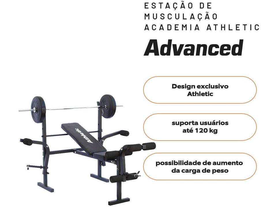 Estação de Musculação Athletic Academia Athletic Advanced 34kg Residencial - 9