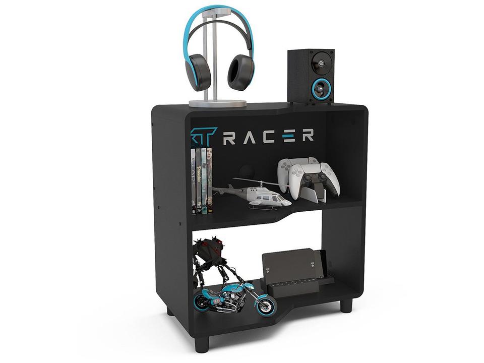 Estante Gamer 1 Prateleira XT Racer Force One Preto e Azul - 2