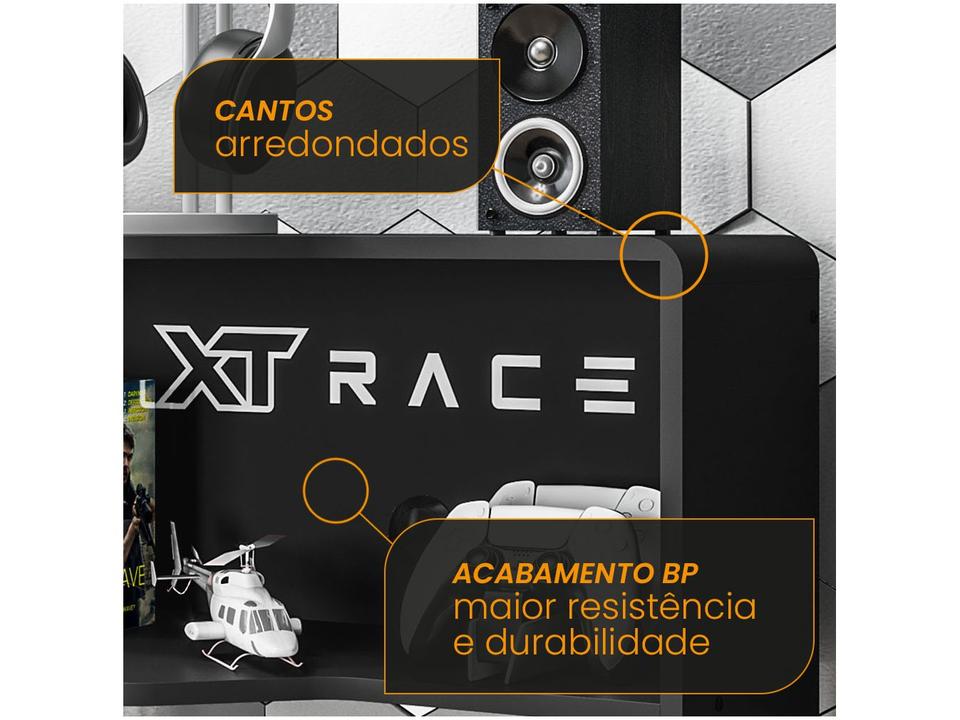 Estante Gamer 1 Prateleira XT Racer Force One Preto e Branco - 3